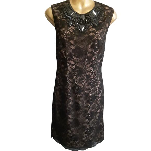 NWT Haute Hippie Sz 6 Embellished Lace Sheath Dress $495 - Picture 8 of 8